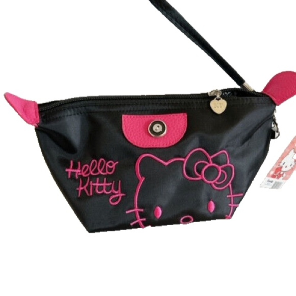 Sanrio Pink or Black Hello Kitty Cosmetic Bags choose 1- brand new - Picture 9 of 10